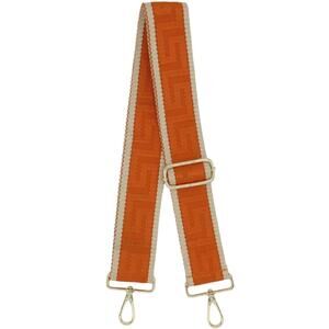 NEW MADE IN ITALY women's woven guitar style bag strap in burnt orange